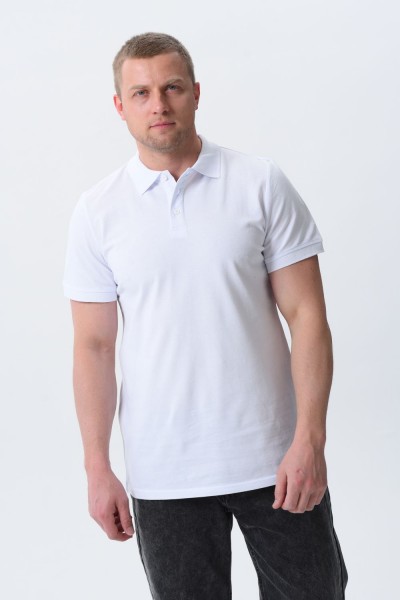 14401 футболка поло мужская - белый (НТ)
