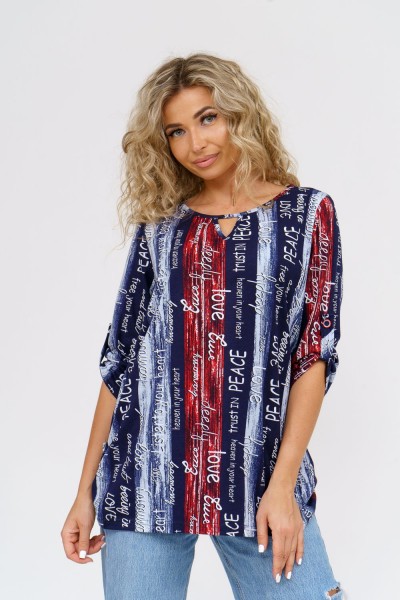 Туника 36782 - сине-красный (НТ)