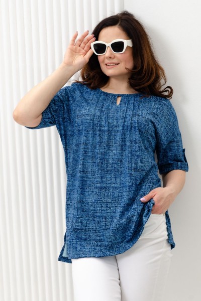 Туника 8243 - джинс лен (НТ)